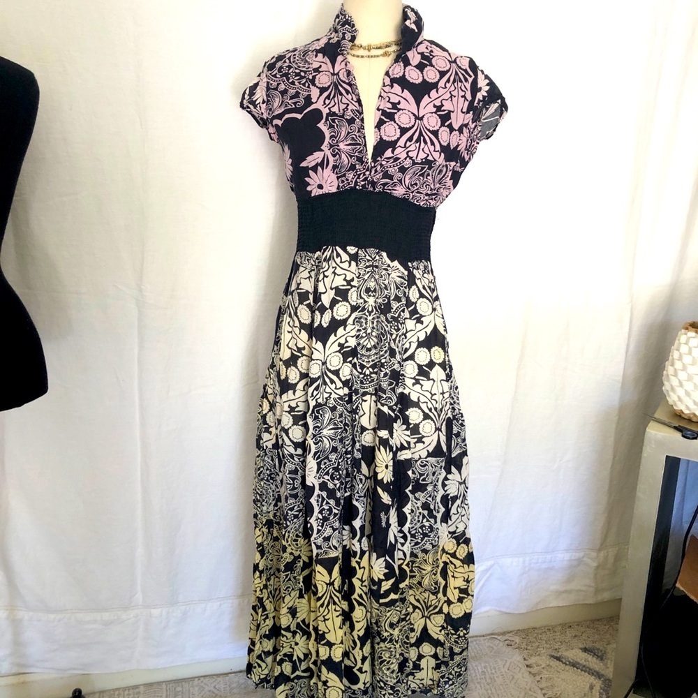 Papillon Los Angeles midi cotton floral Dress size S